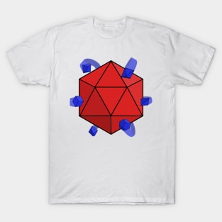 Dice Atom ( Red / Blue ) ( Dungeons and Dragons / DnD Inspired ) T-Shirt